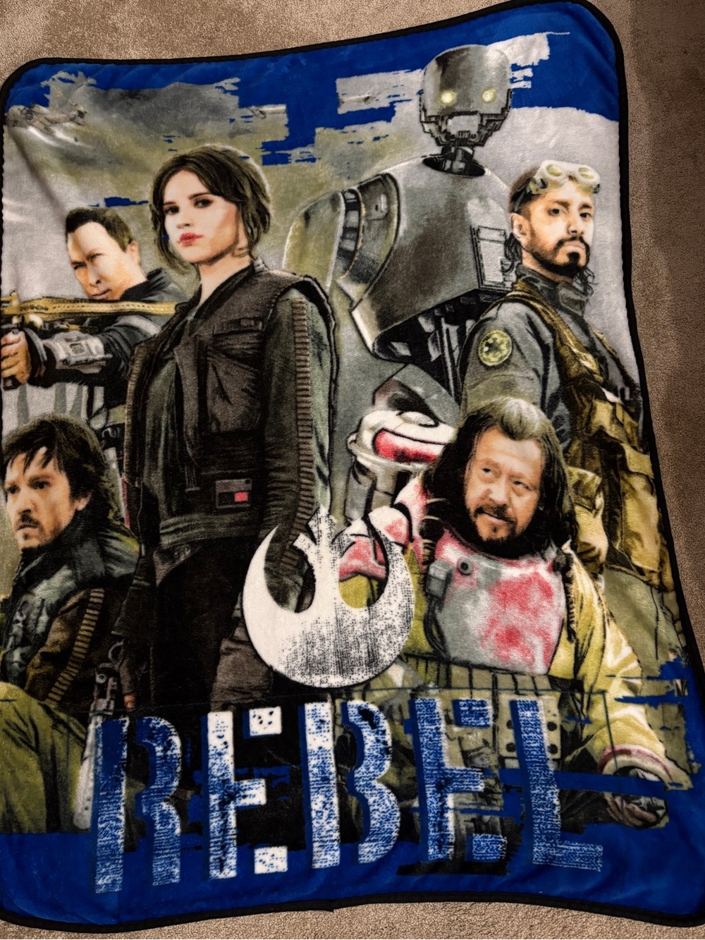 Star Wars Rebel Blue Fleece Throw Blanket